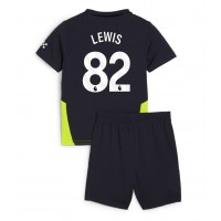 Manchester City Rico Lewis #82 Auswärts Trikotsatz Kinder 2024-25 Kurzarm (+ Kurze Hosen)